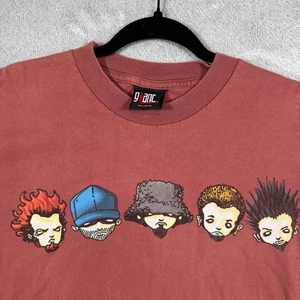Giant Limp Bizkit T-Shirt Mens Large Red Band Tee Graphic Nu Metal Vintage Y2K